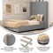 Flash Furniture Gray Twin Platform Bed with Tufted Headboard YK-1077-GY-T-GG - alternate 5